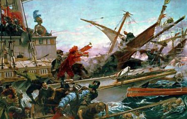 Juan Luna The Naval Battle of Lepanto of 1571 waged by Don John of Austria. Don Juan of Austria in battle, at the bow of the ship,